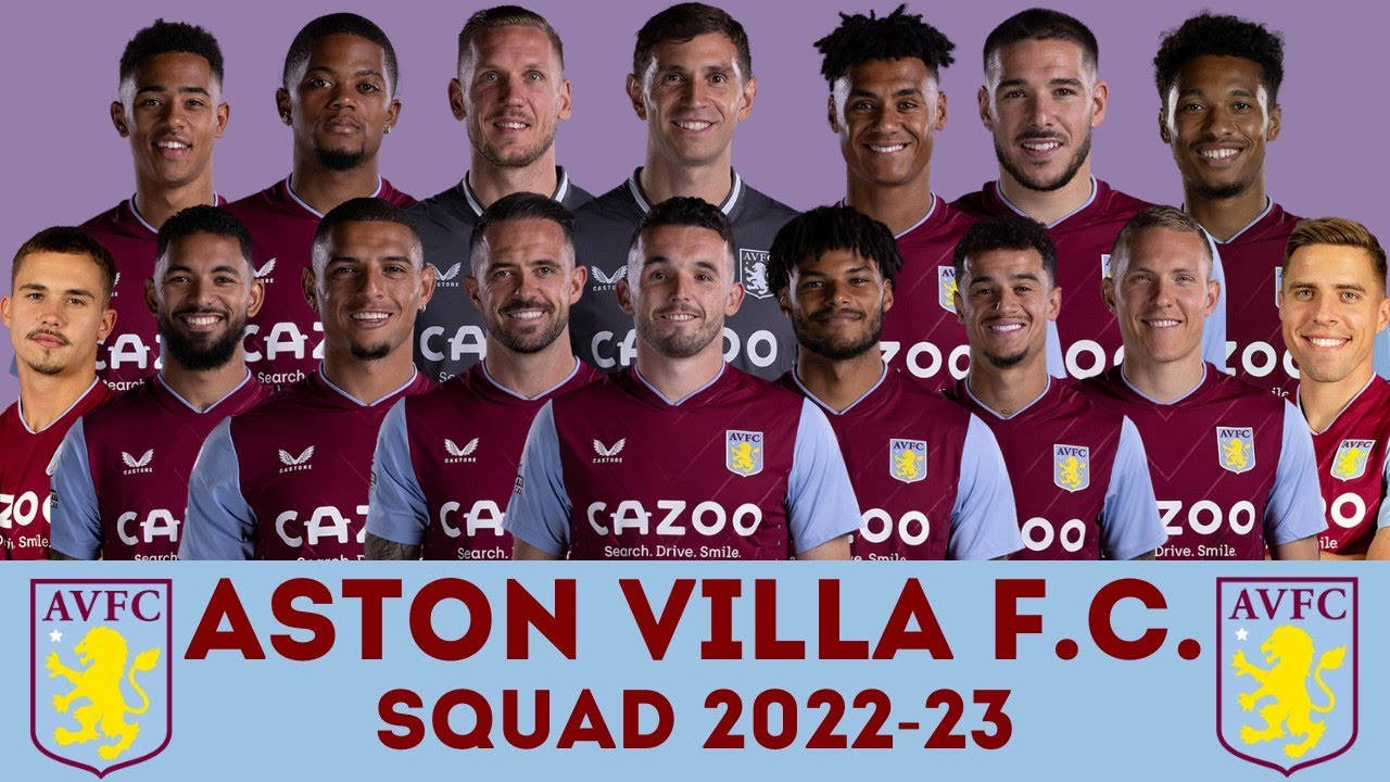 Aston Villa F.C., maroon jerseys, purple background, HD Desktop Wallpaper