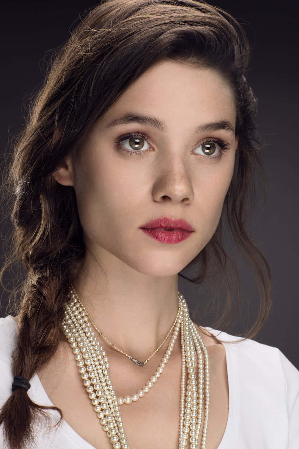 Astrid Berges-Frisbey, brown hair, braid, HD Phone Wallpaper