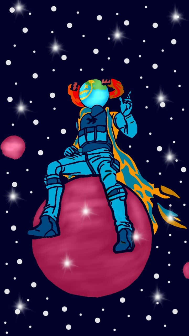 Astro Jack, colorful helmet, glowing pink planet, HD Phone Wallpaper
