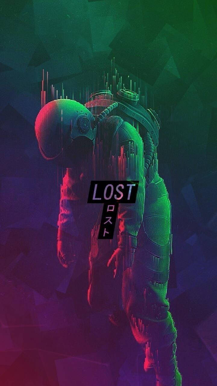 Astronaut Aesthetic, lost spaceman, neon green, HD Phone Wallpaper