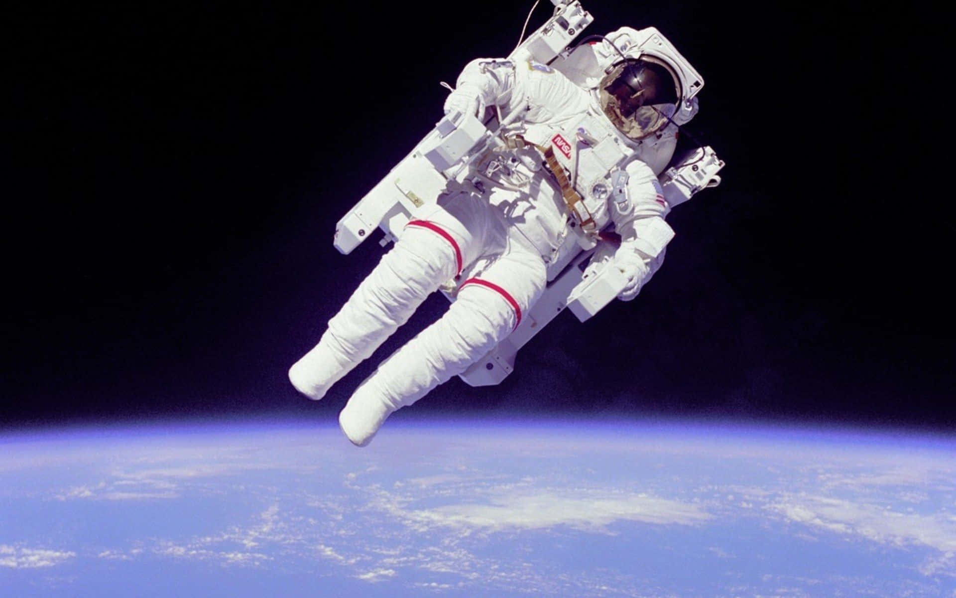 astronaut, Earth, blue horizon, Full HD Desktop Wallpaper