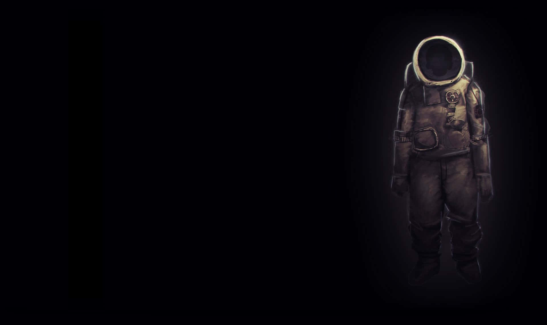 Astronaut, void background, soft spotlight, HD Desktop Wallpaper