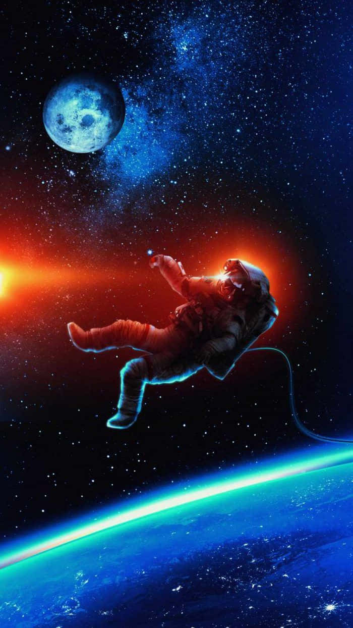 astronaut, space, Earth, SD Phone Wallpaper