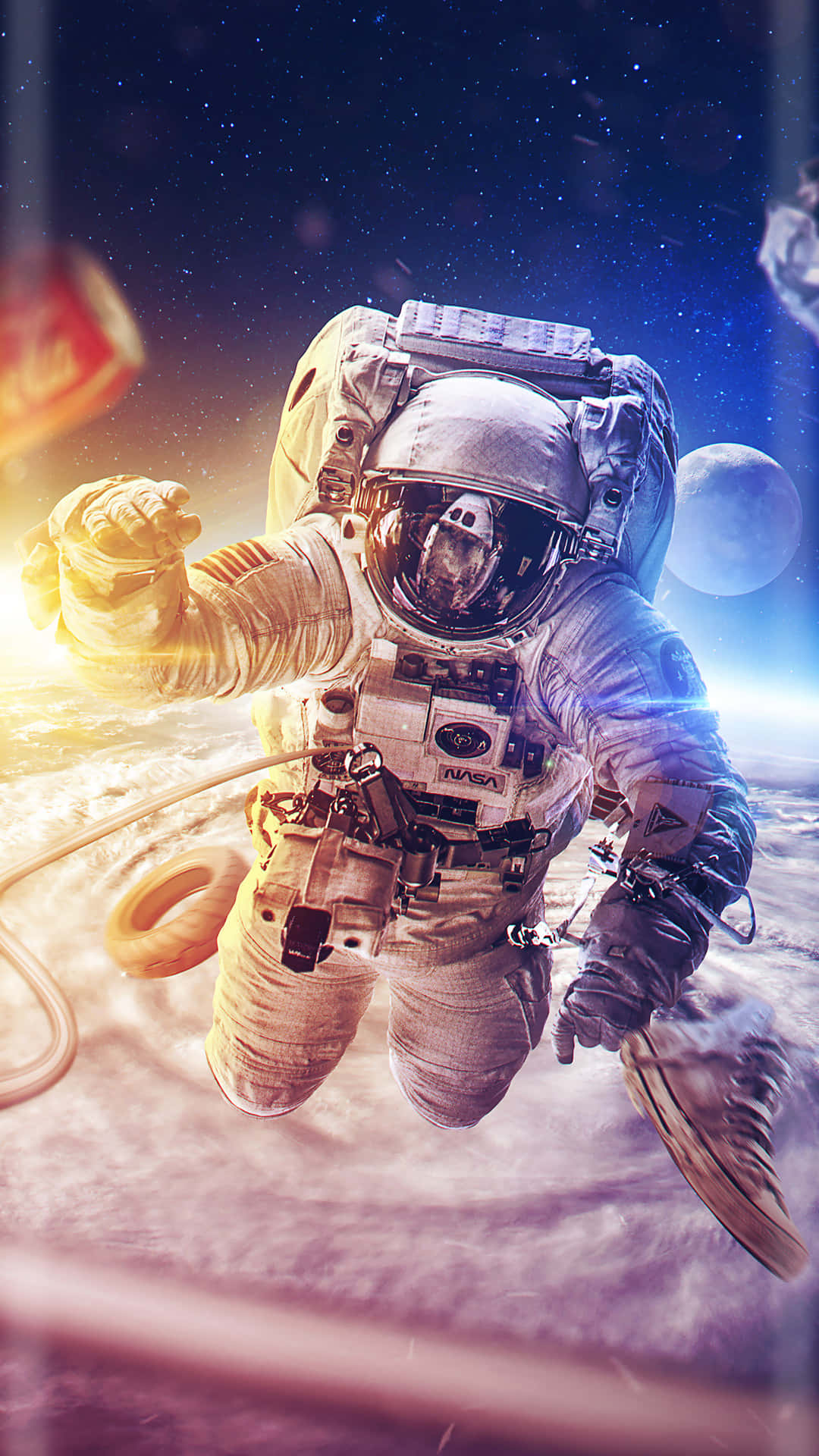 Astronaut, iPhone, Earth, Full HD Phone Wallpaper