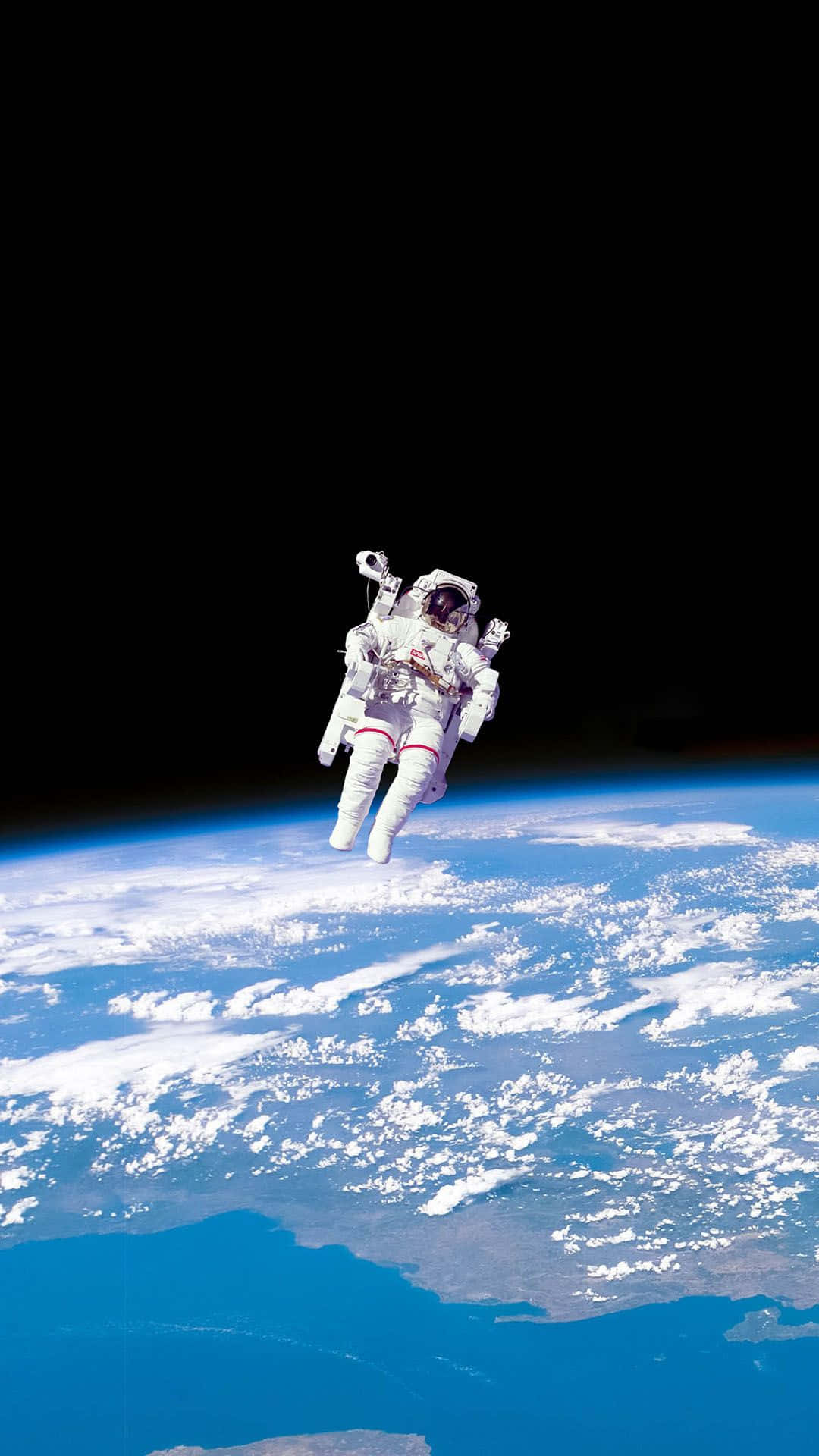Astronaut, Earth, blue and white surface, Full HD Phone Wallpaper