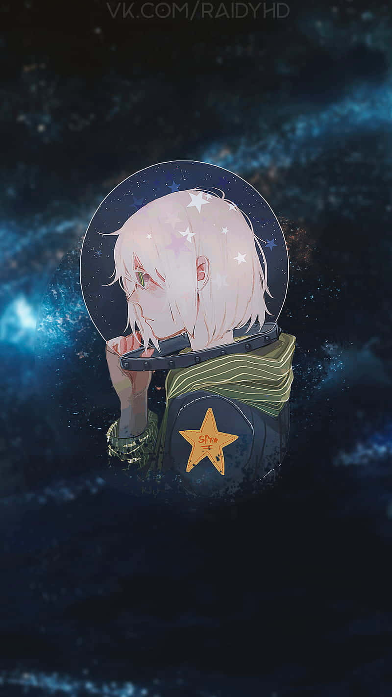 anime astronaut, pale-haired, helmet, HD Phone Wallpaper