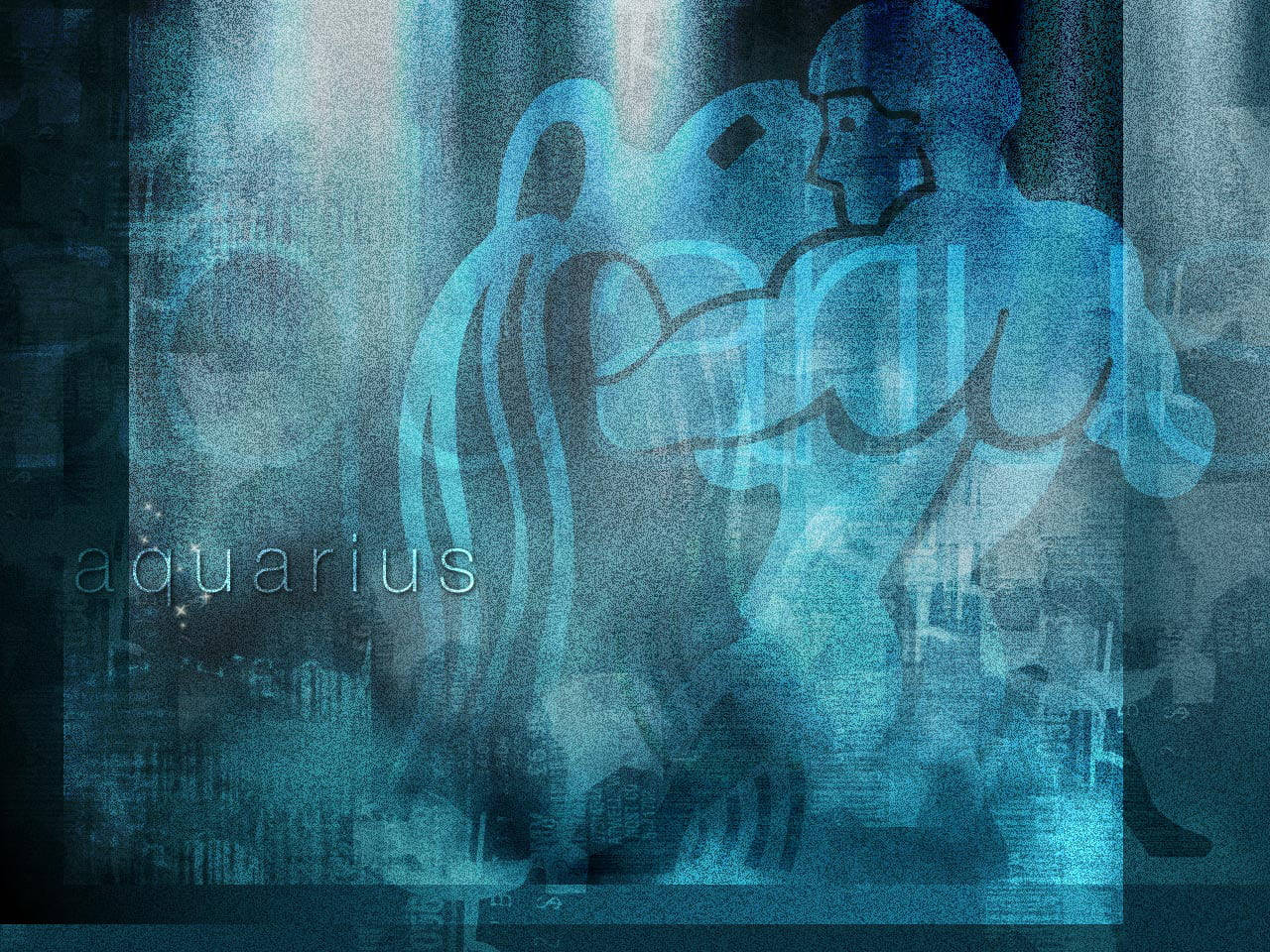 Water Aquarius, translucent blue, zodiac Aquarius, HD Desktop Wallpaper