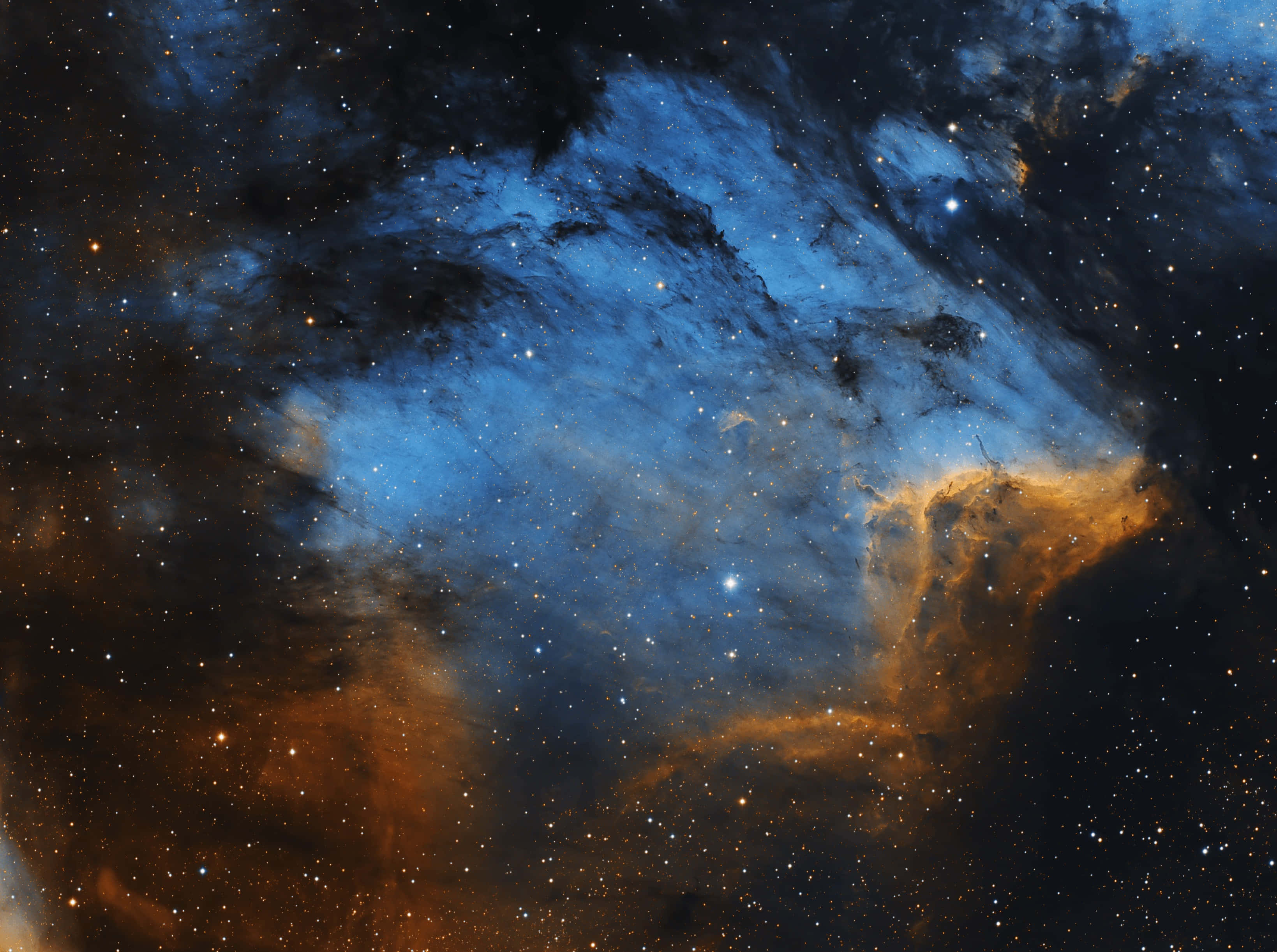 Astrophysics, cosmic nebula, deep blues, 2K Desktop Wallpaper