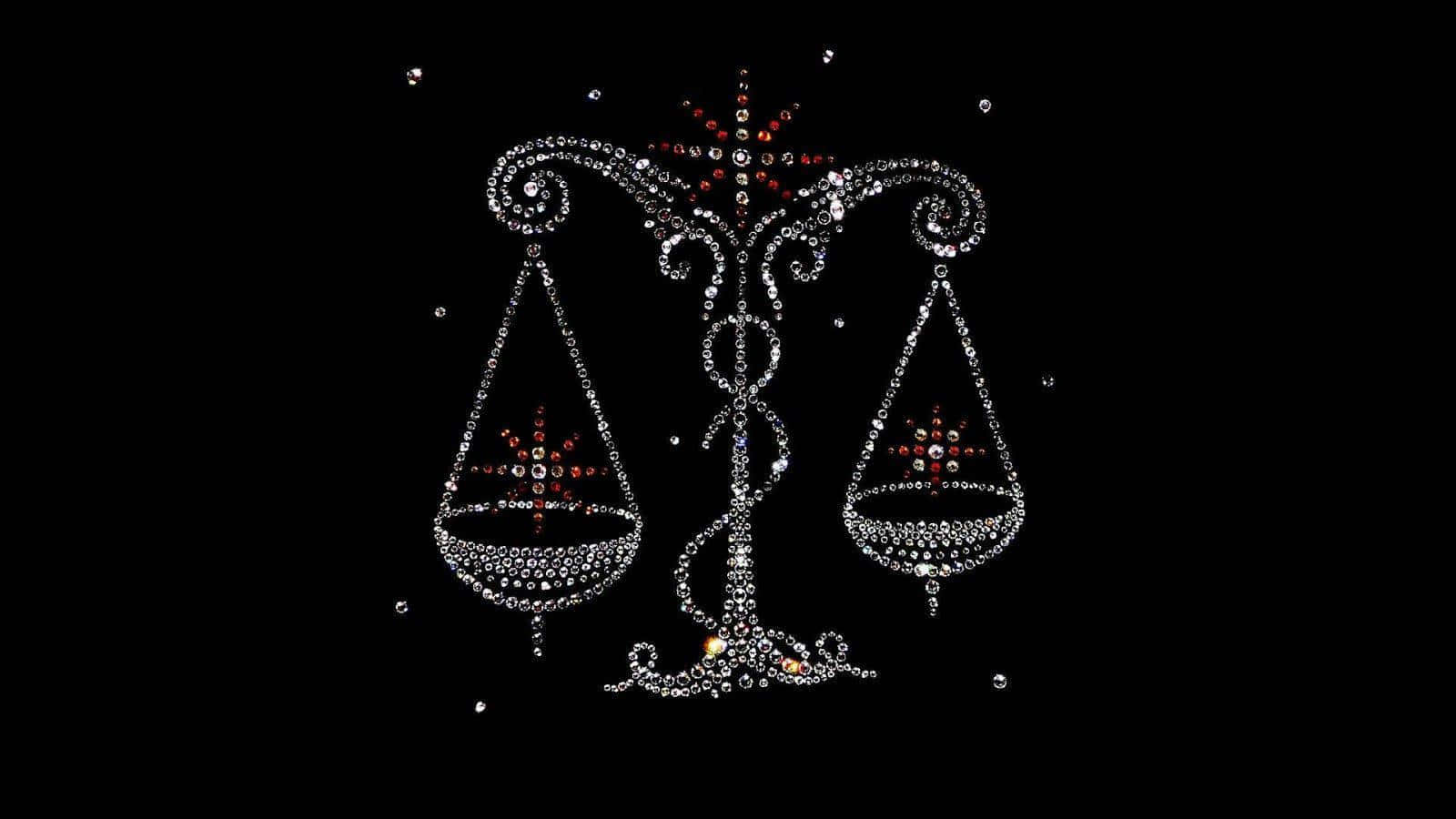 aesthetic astrology, celestial scale, diamonds, HD Desktop Wallpaper
