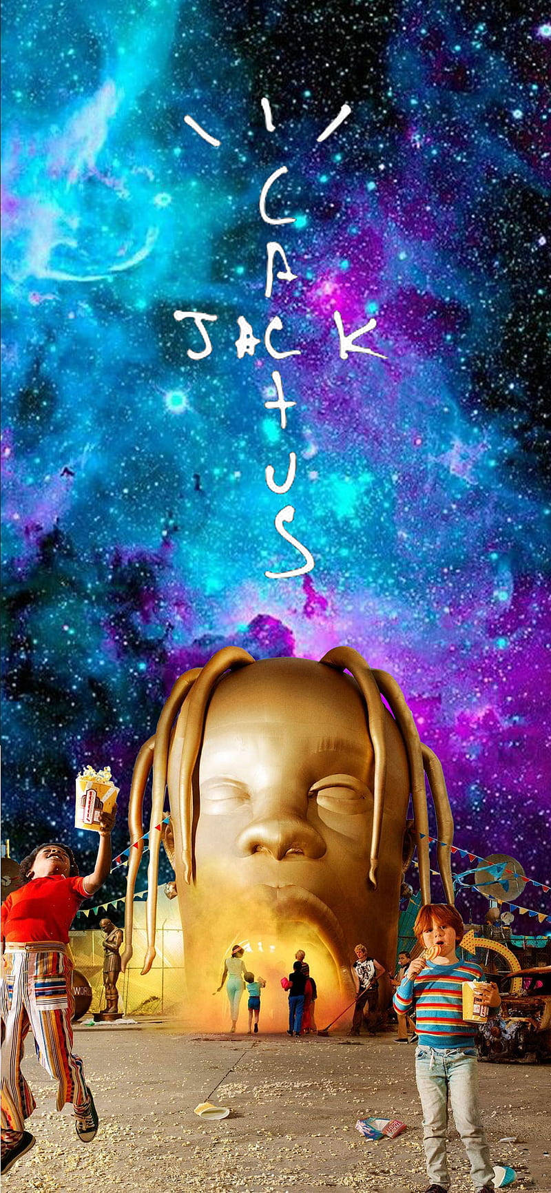 Astroworld, iPhone, golden head, HD Phone Wallpaper