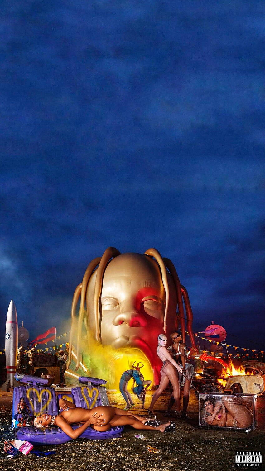 Astroworld, iPhone, golden head with dreadlocks, HD Phone Wallpaper