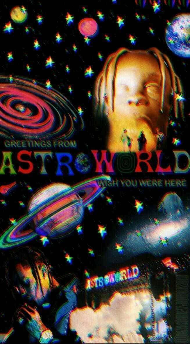 Astroworld, iPhone, glowing face, SD Phone Wallpaper