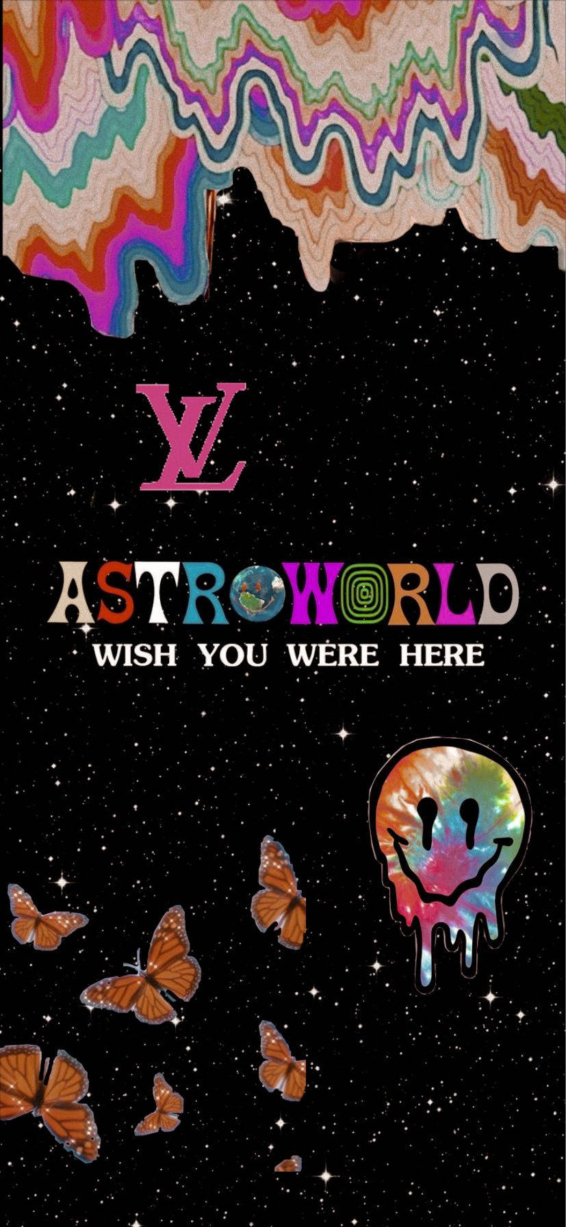 Astroworld, iPhone, rainbow patterns, HD Phone Wallpaper