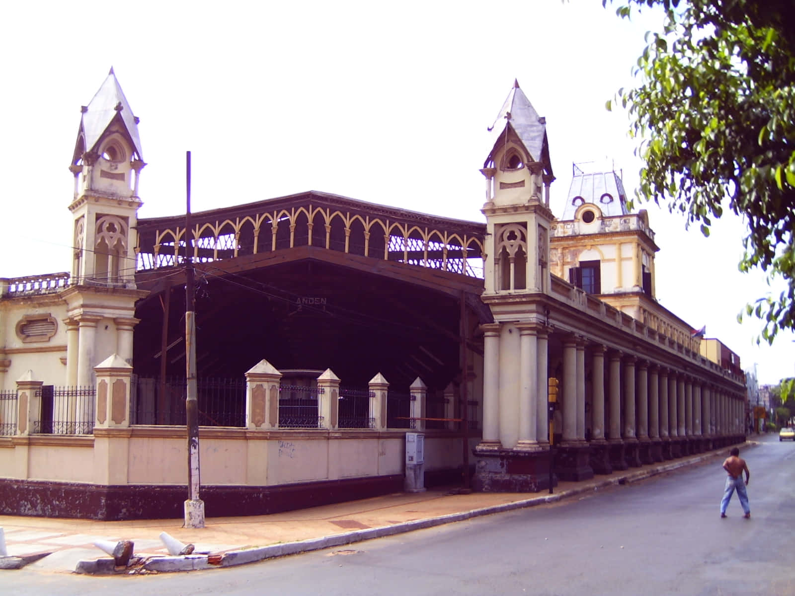 Antique Building, Asuncion, train station, HD Desktop Wallpaper