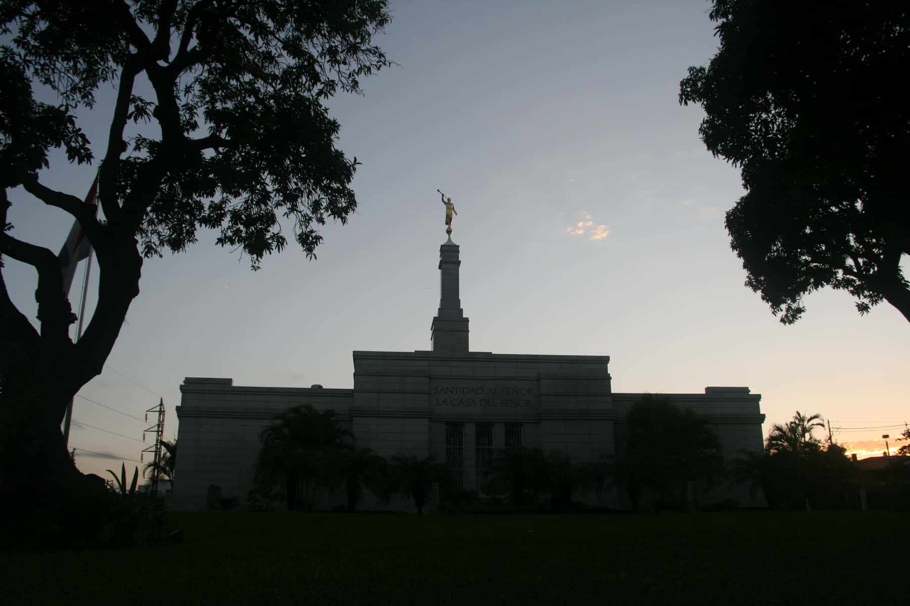 Asuncion, temple, twilight sky, HD Desktop Wallpaper