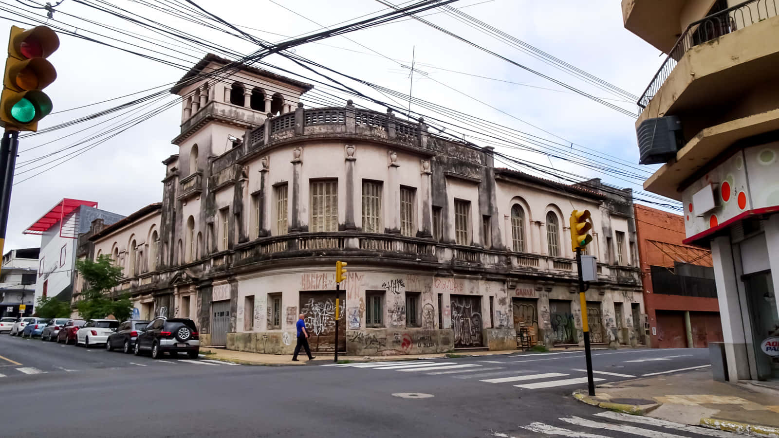 historic building, Asuncion, ornate balconies, HD Desktop Wallpaper