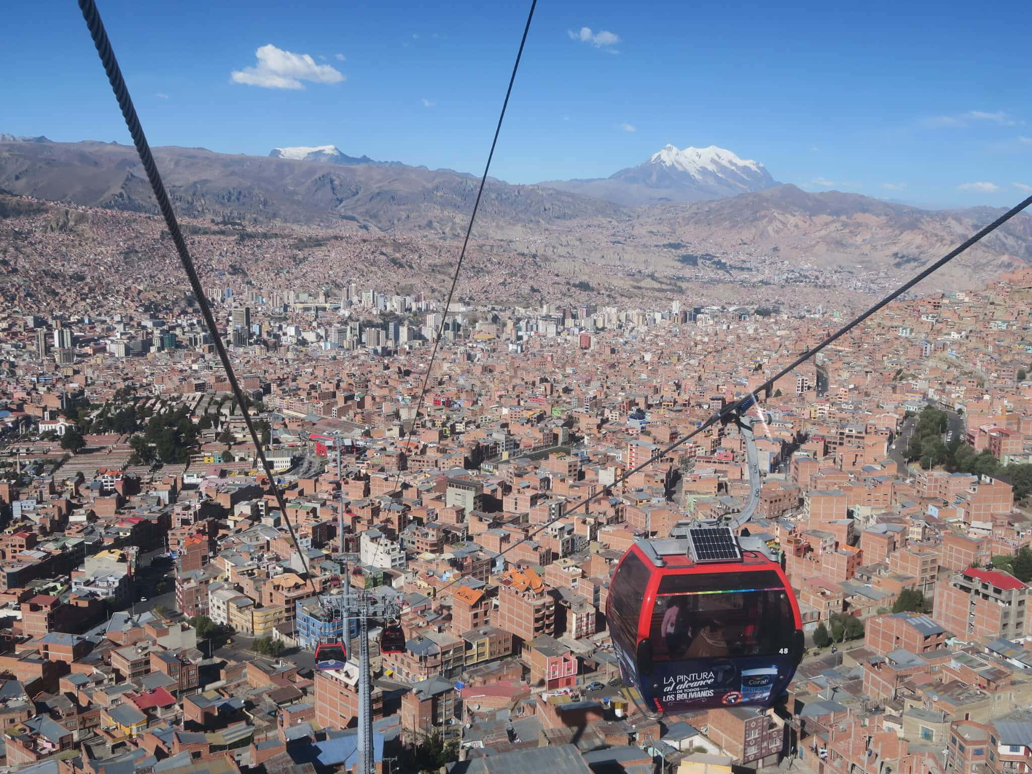 cable car, Asuncion, terracotta rooftops, Full HD Desktop Wallpaper