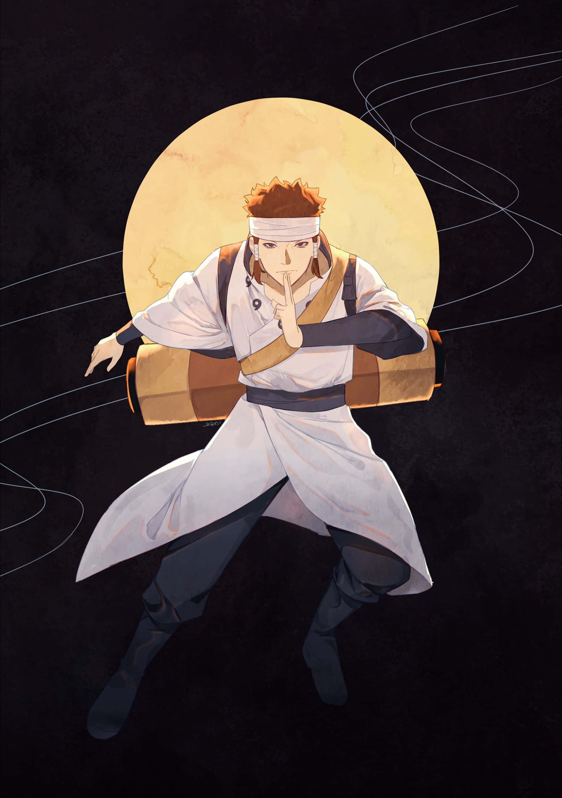 Asura Ōtsutsuki, white robes, headband, 2K Phone Wallpaper