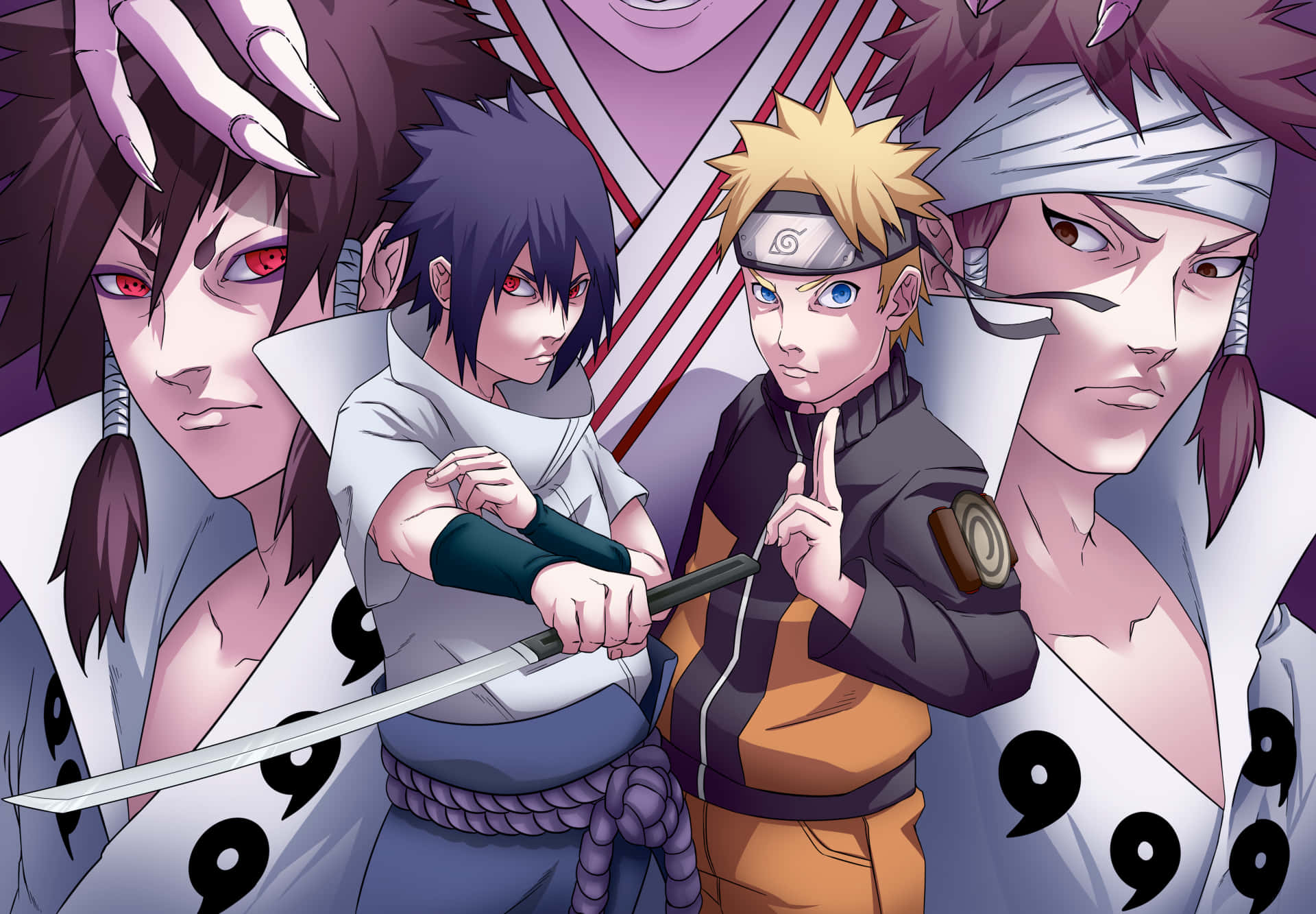 Asura Ōtsutsuki, anime ninja characters, dramatic lighting, Full HD Desktop Wallpaper