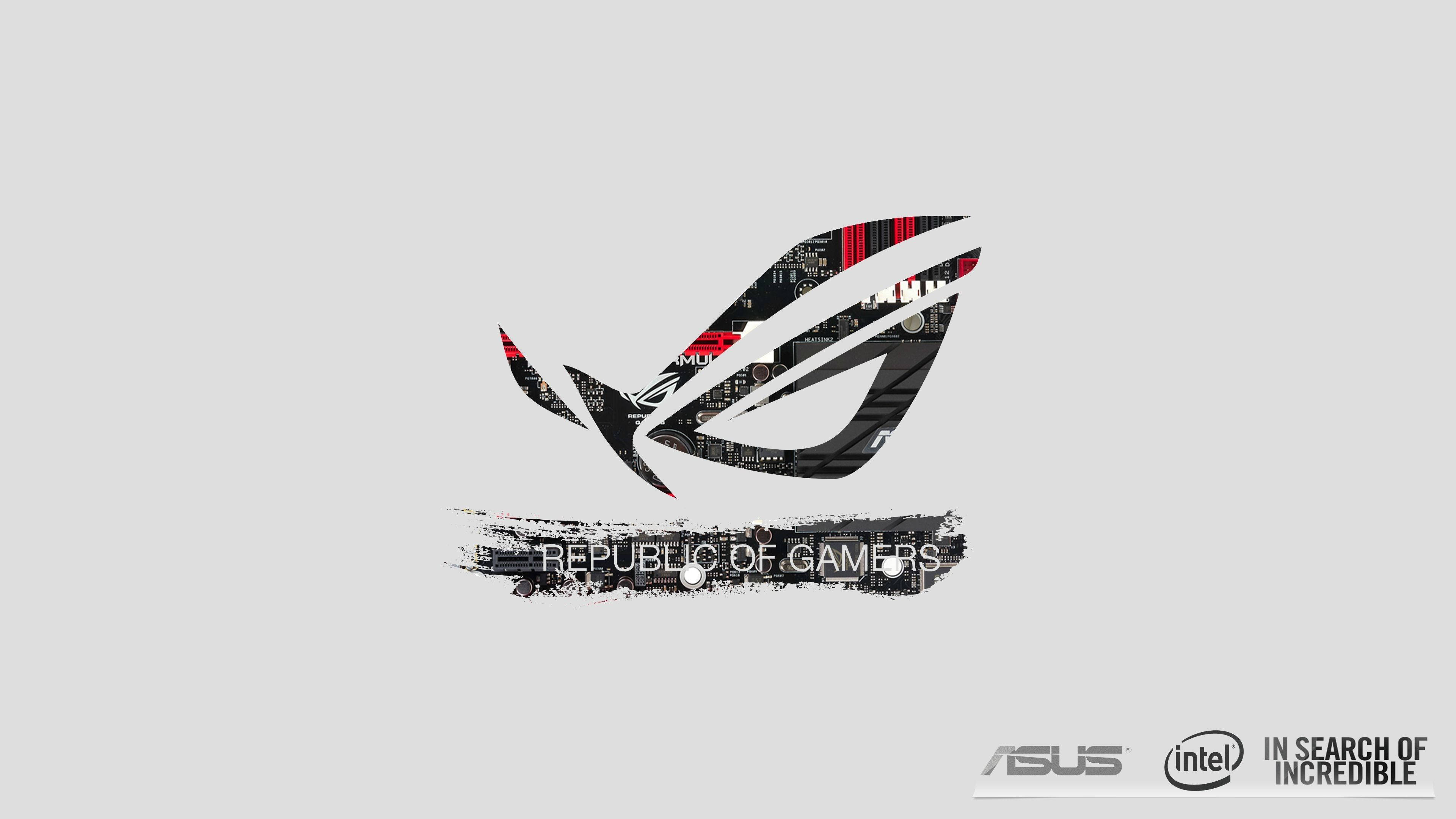ASUS ROG, 4K Gaming, circuit board patterns, 4K Desktop Wallpaper
