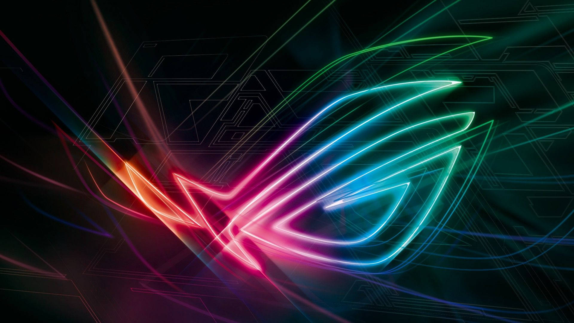 ASUS ROG, 4K Gaming, neon logo, Full HD Desktop Wallpaper