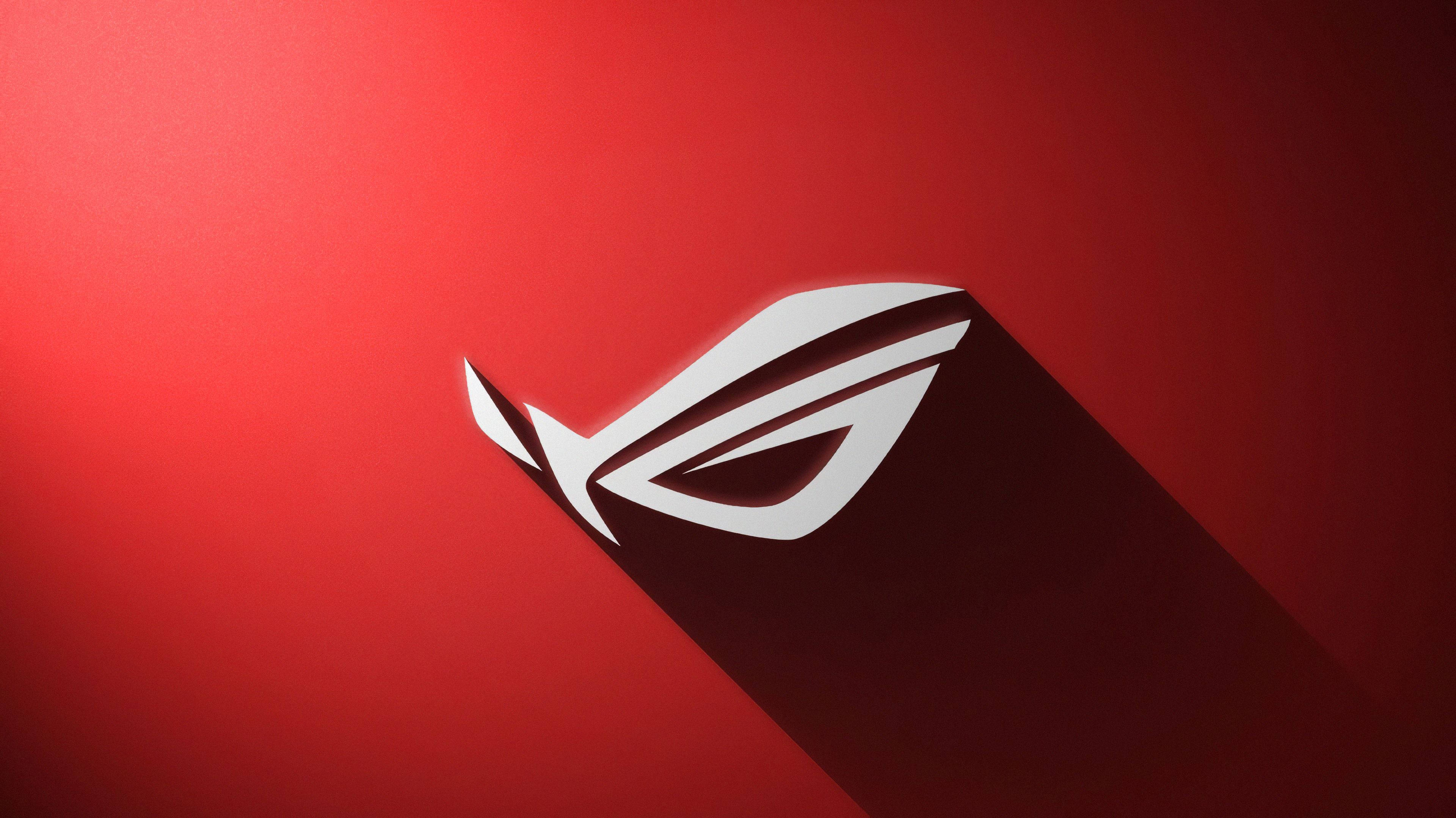 Asus Rog 4K Gaming, ROG logo, white, 4K Desktop Wallpaper