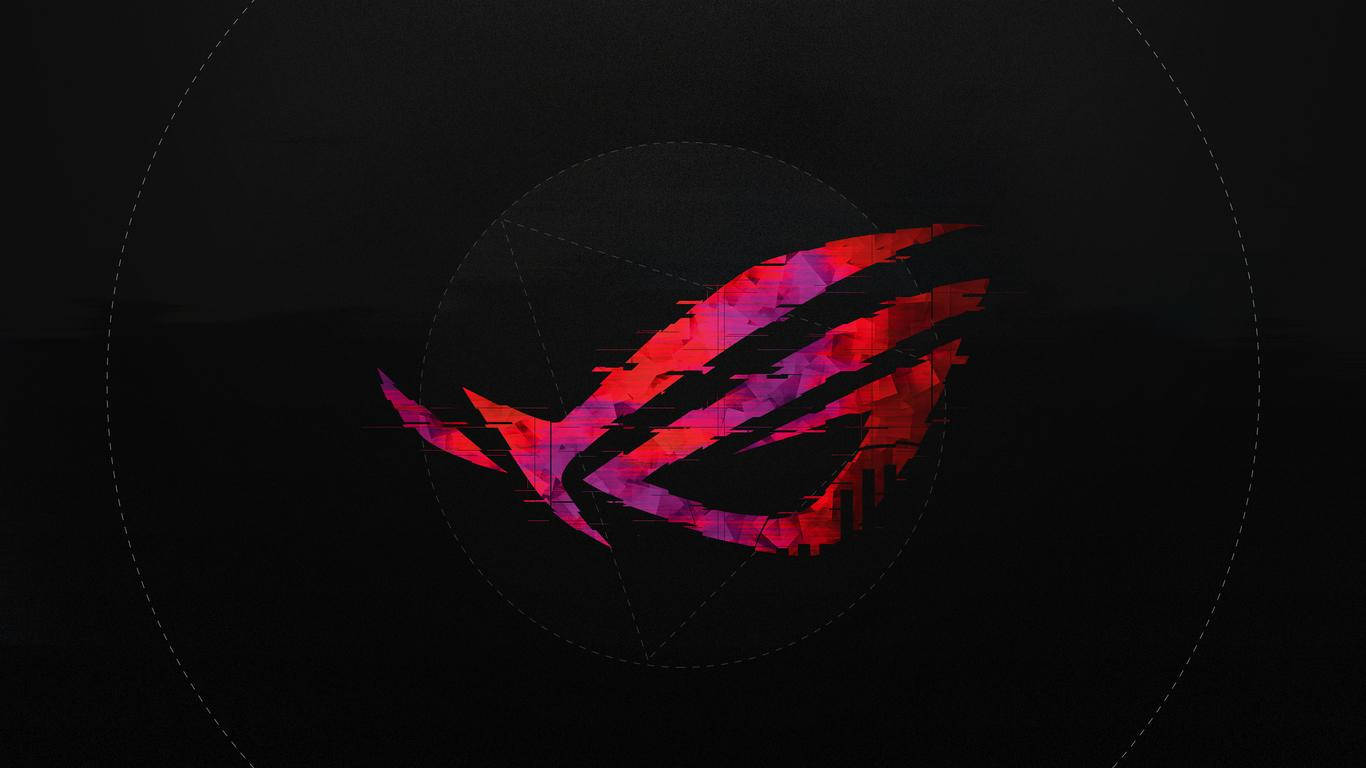 ASUS ROG, 4K Gaming, glitching logo, HD Desktop Wallpaper