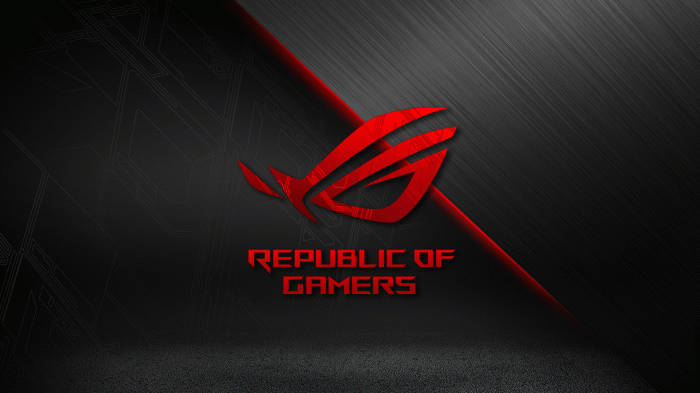 ASUS ROG Logo, red, black, SD Desktop Wallpaper