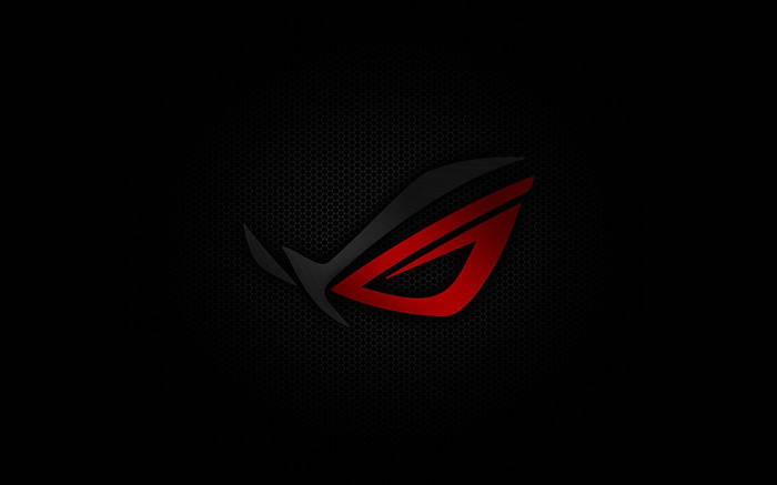 ASUS ROG Logo, glowing red, black, SD Desktop Wallpaper