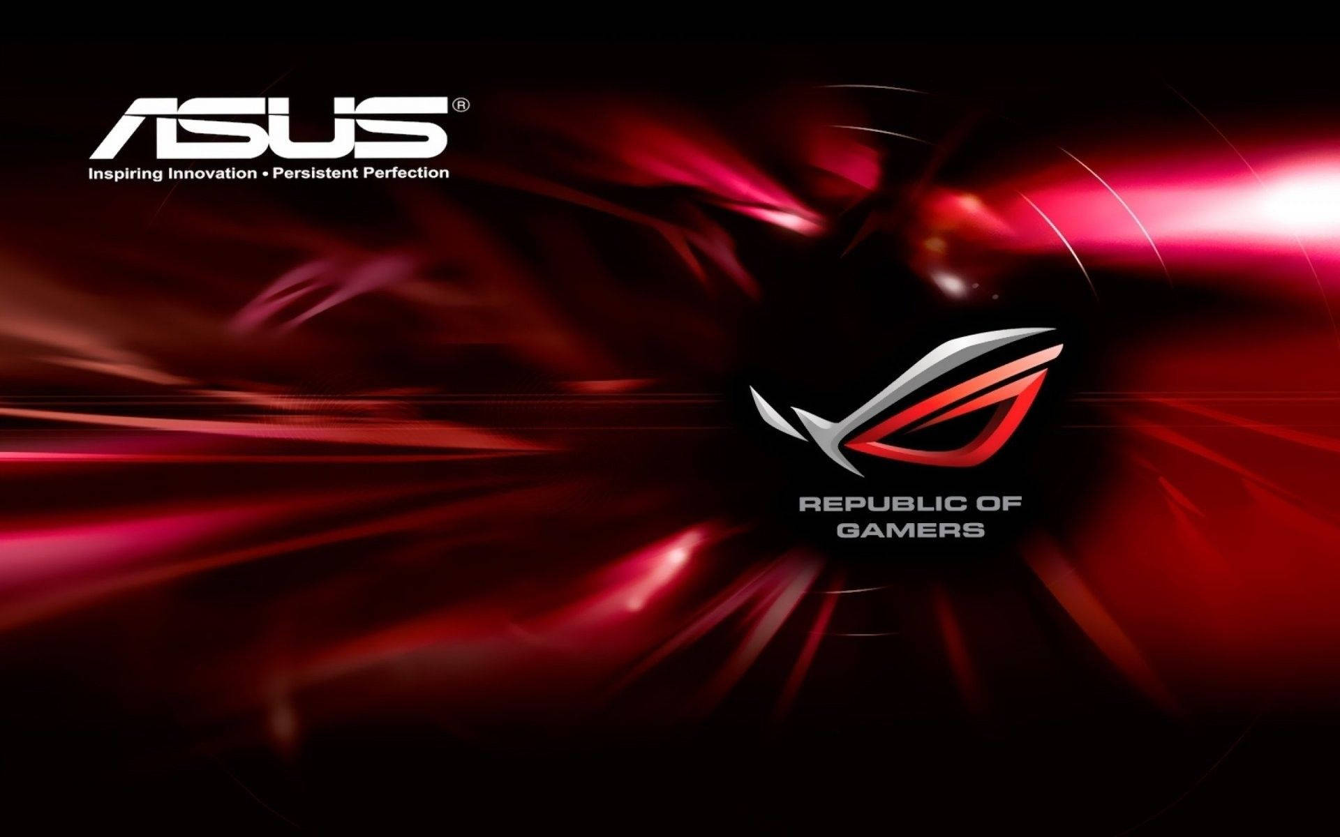 Asus Rog, red light streaks, ASUS ROG logo, Full HD Desktop Wallpaper
