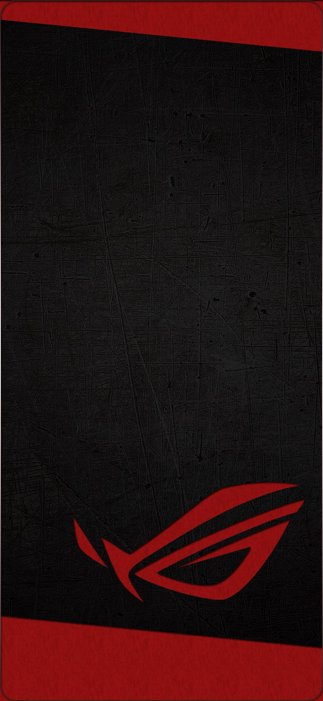 Asus ROG Phone, red ROG logo, red horizontal bands, Full HD Phone Wallpaper