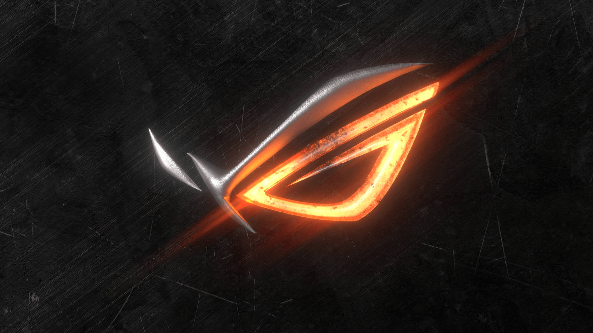 Asus ROG, ROG eye logo, orange, Full HD Desktop Wallpaper