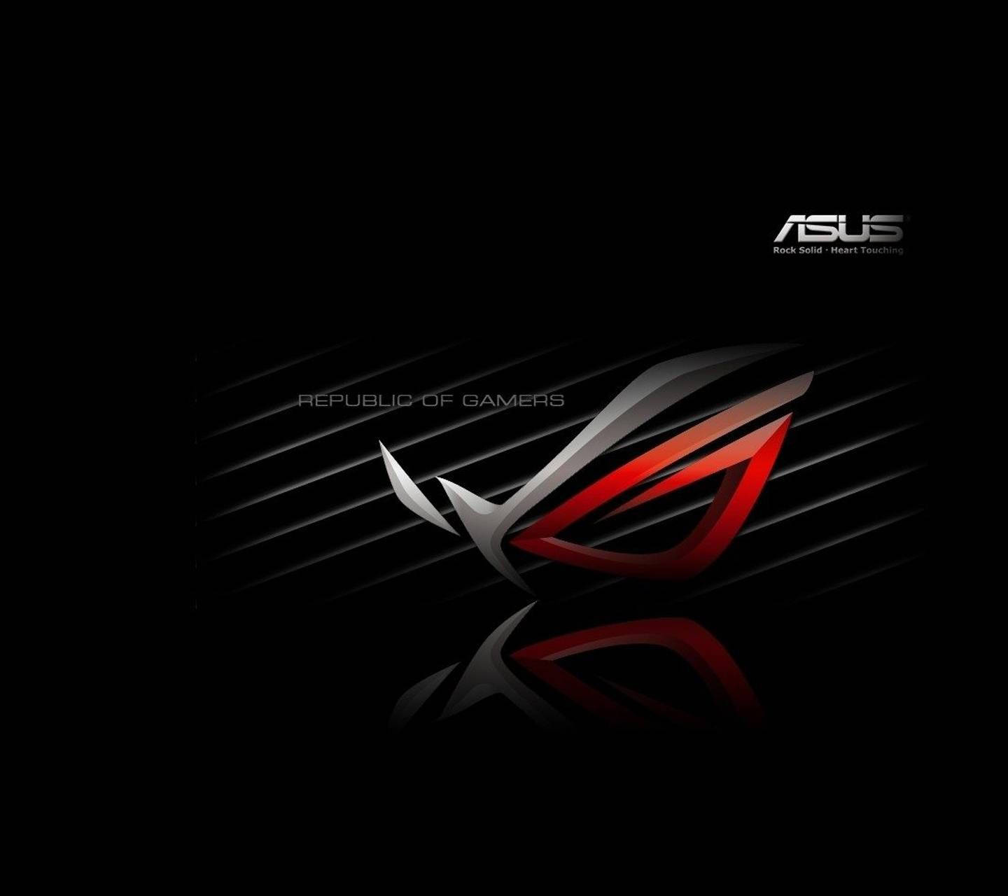 Asus ROG, red and silver, black background, HD Desktop Wallpaper