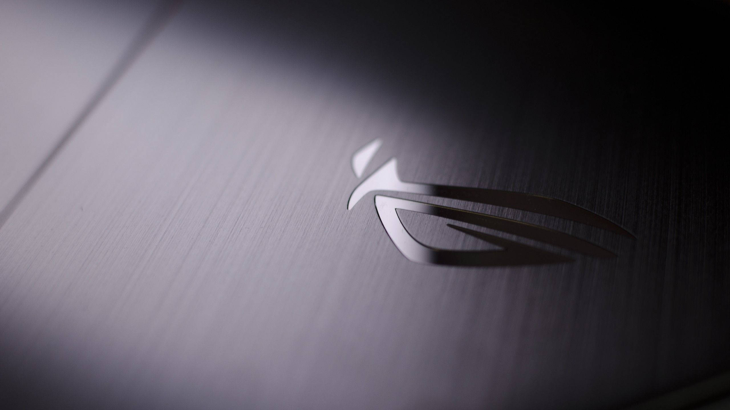 Asus ROG, ROG logo, brushed aluminum, 2K Desktop Wallpaper