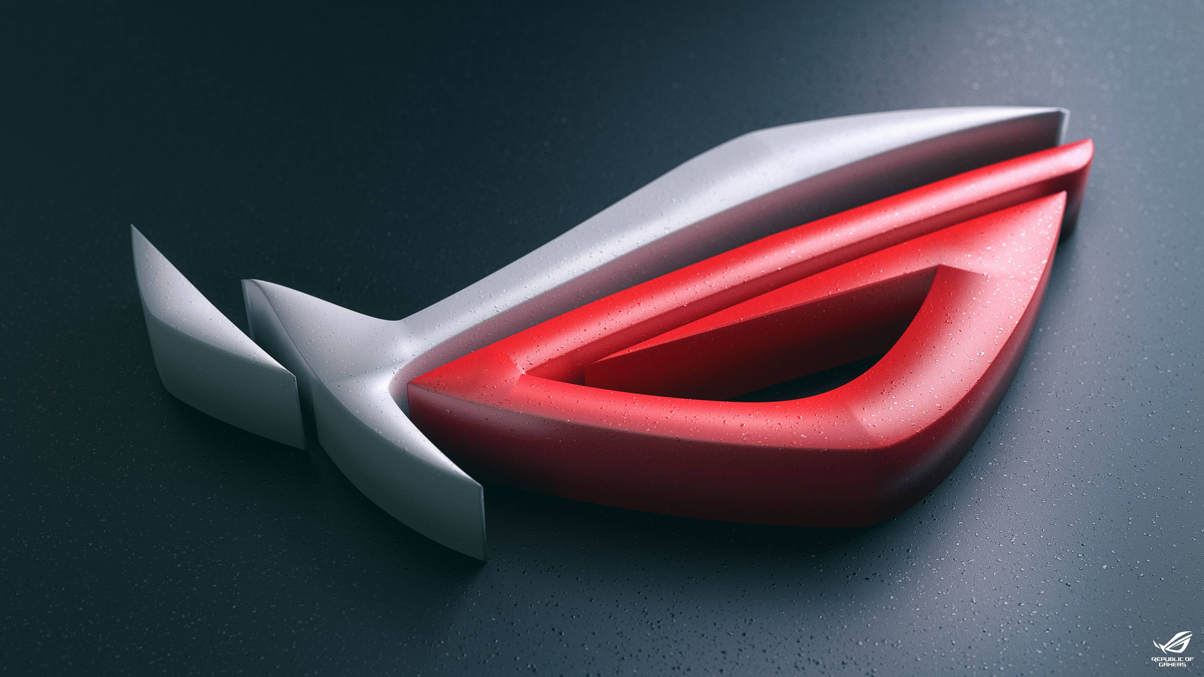 Asus ROG, ROG eye logo, red, 4K Desktop Wallpaper
