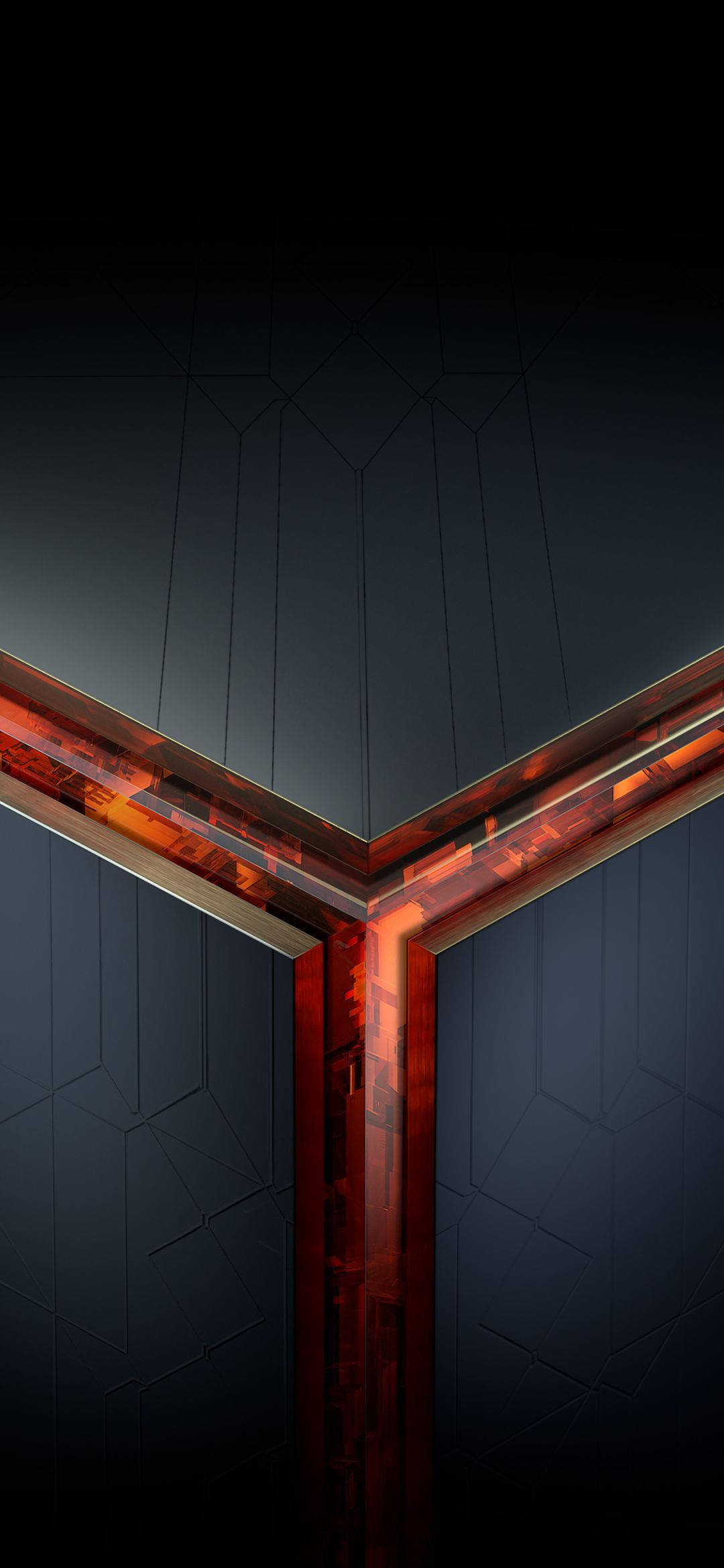 Asus ROG Phone, glowing red, black, Full HD Phone Wallpaper