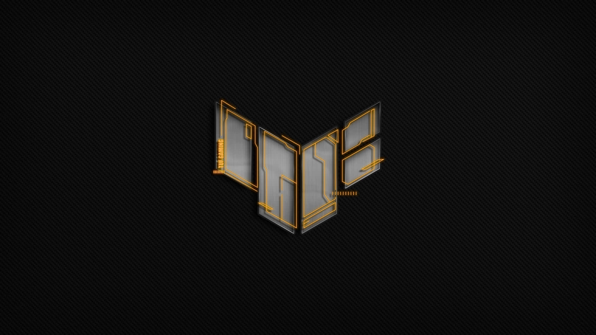 Asus TUF, gaming logo, glowing gold edges, Full HD Desktop Wallpaper