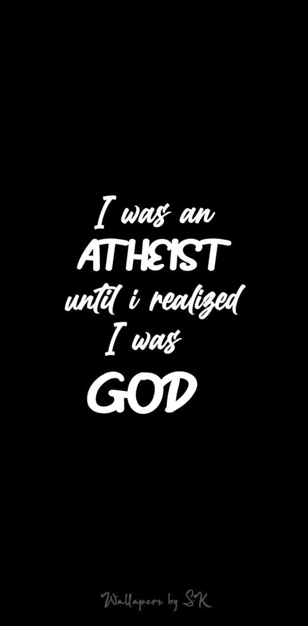 Atheist, white text, black background, HD Phone Wallpaper