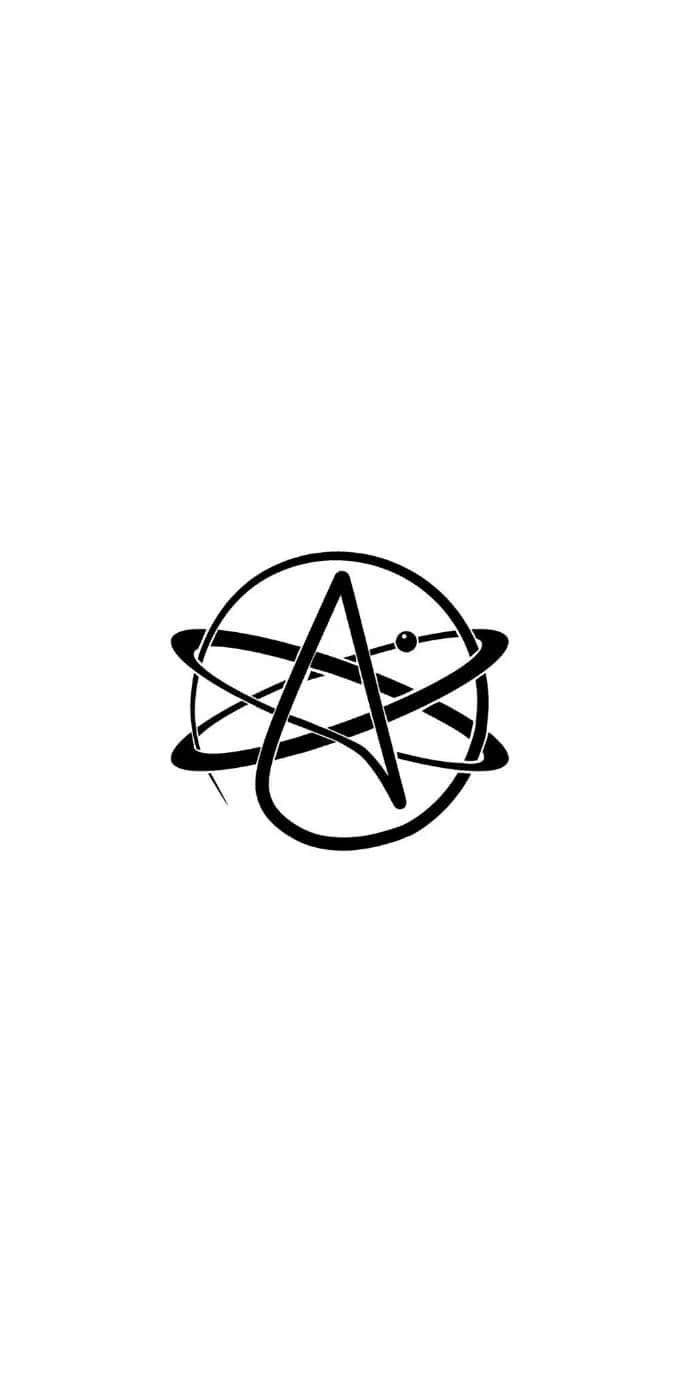Atheist, black and white logo, stylized A, HD Phone Wallpaper