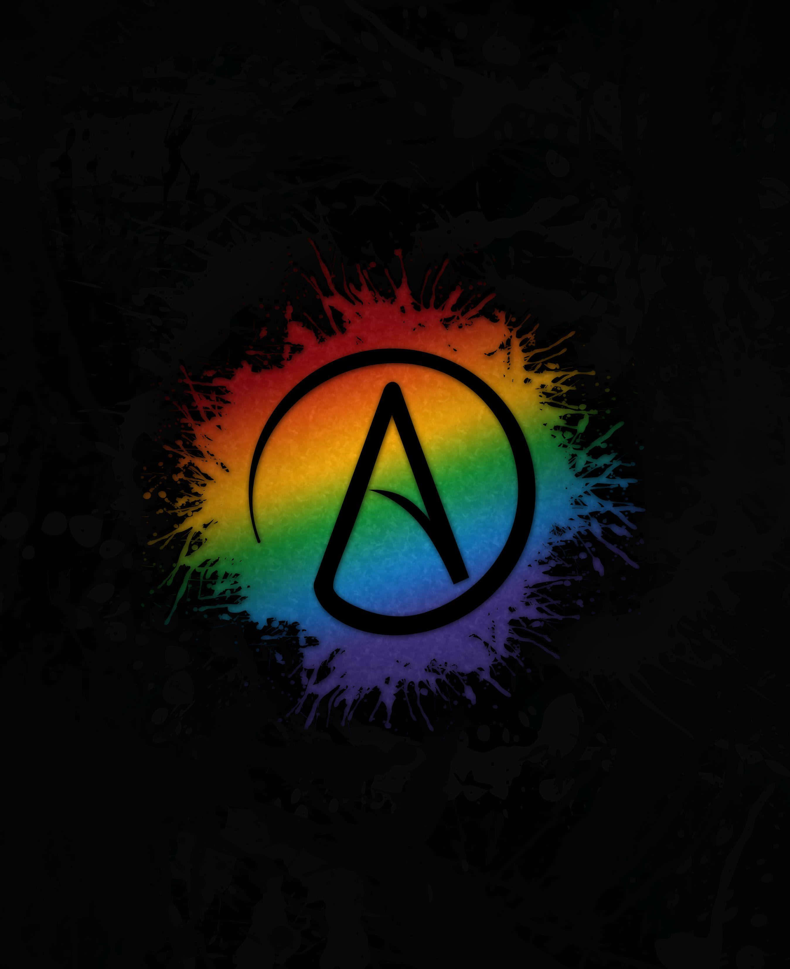 Atheist, black triangle, circle, 2K Phone Wallpaper