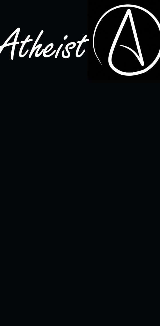 atheist, white text, logo, SD Phone Wallpaper