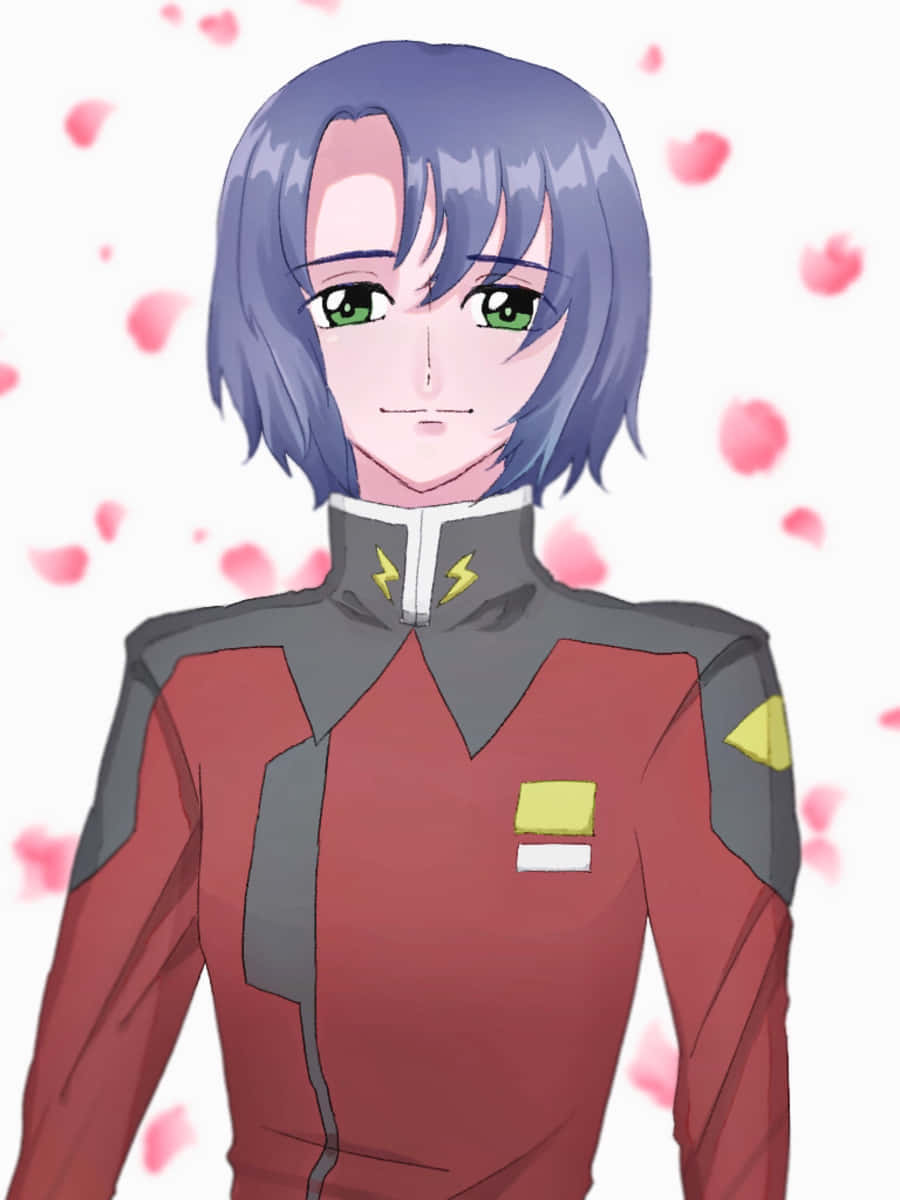 Athrun Zala, purple hair, green eyes, SD Phone Wallpaper