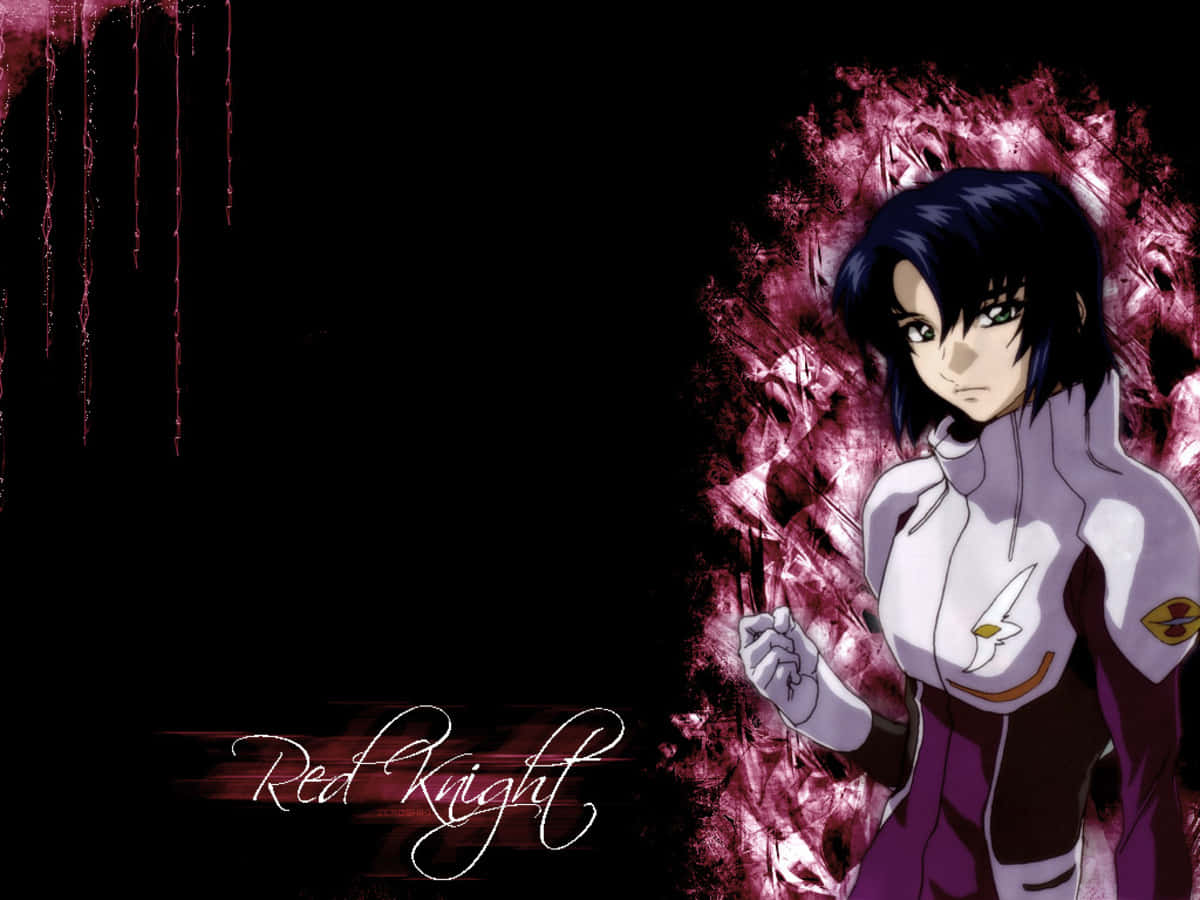 Athrun Zala, white and purple armor, red energy bursts, SD Desktop Wallpaper