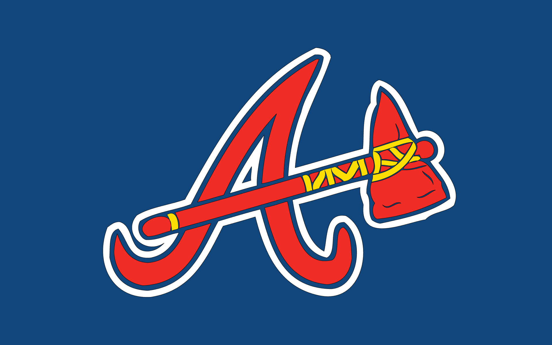 Atlanta Braves, red, white, Full HD Desktop Wallpaper