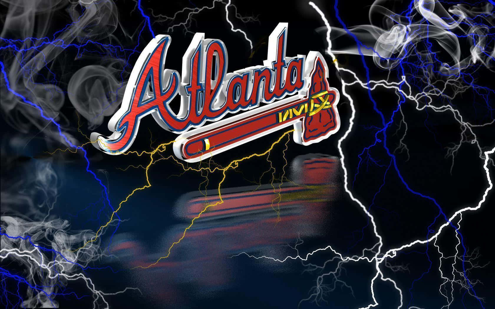 Atlanta Braves, Atlanta Braves logo, electric blue, HD Desktop Wallpaper