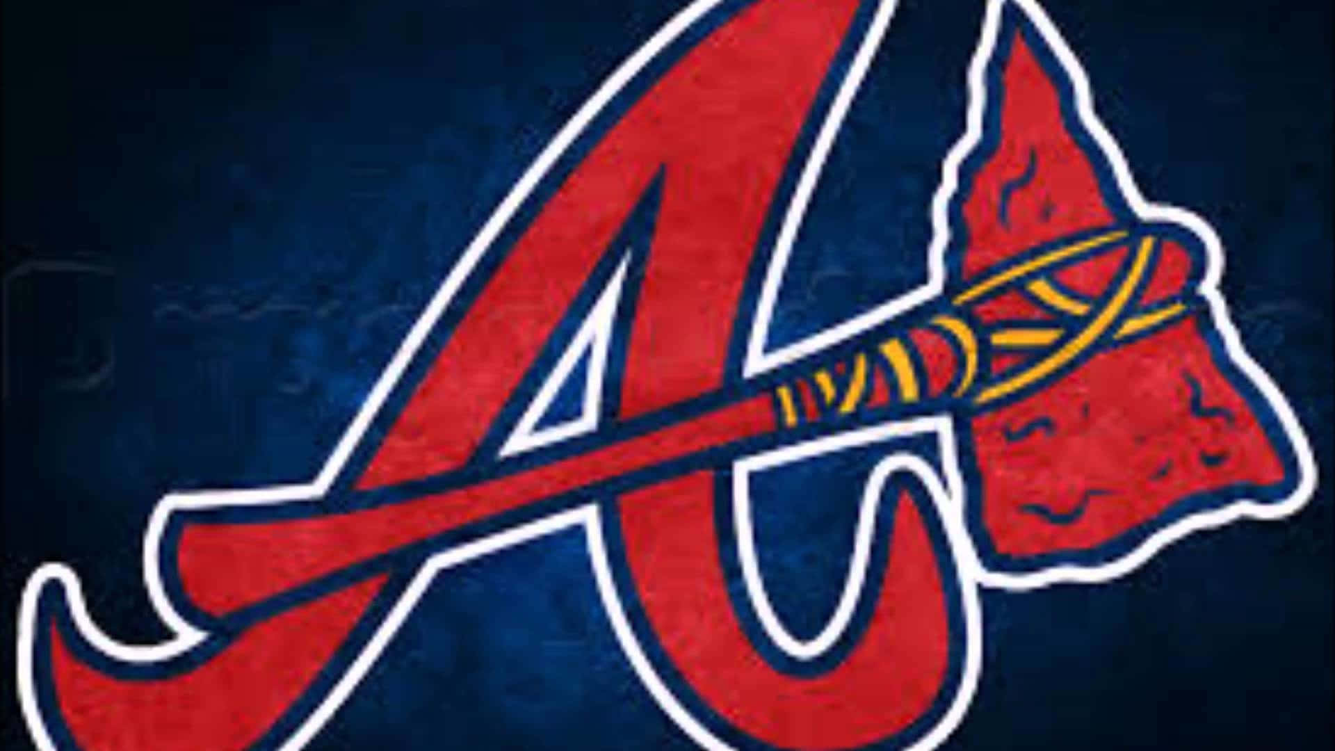 Atlanta Braves, red Atlanta Braves logo, tomahawk design, Full HD Desktop Wallpaper