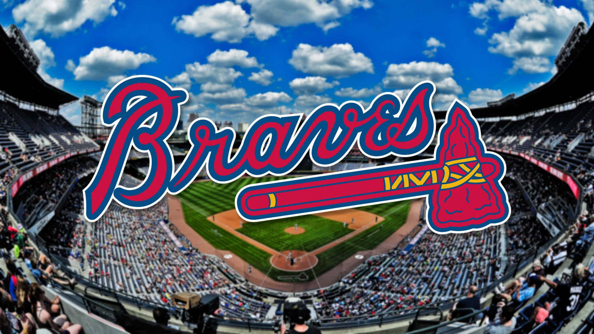 Atlanta Braves, baseball stadium, fans, Full HD Desktop Wallpaper