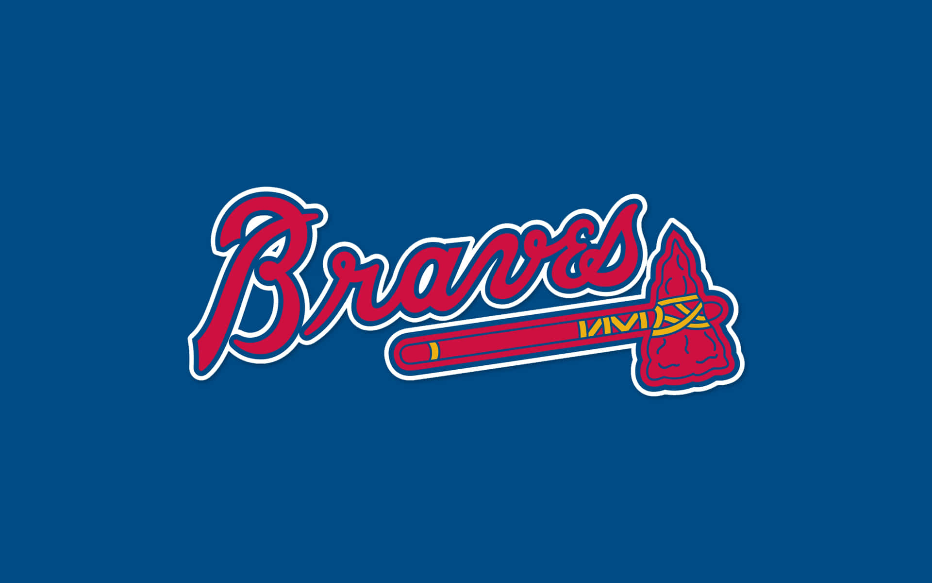 Atlanta Braves, tomahawk, red, Full HD Desktop Wallpaper