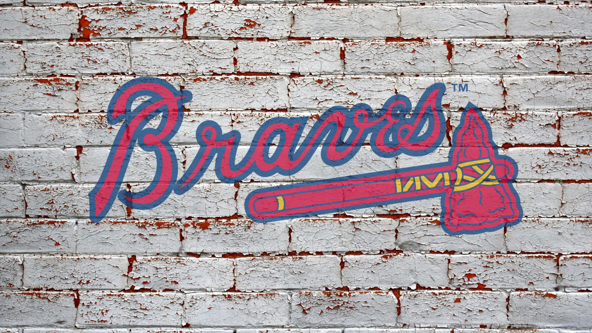 Atlanta Braves, red, blue, Full HD Desktop Wallpaper