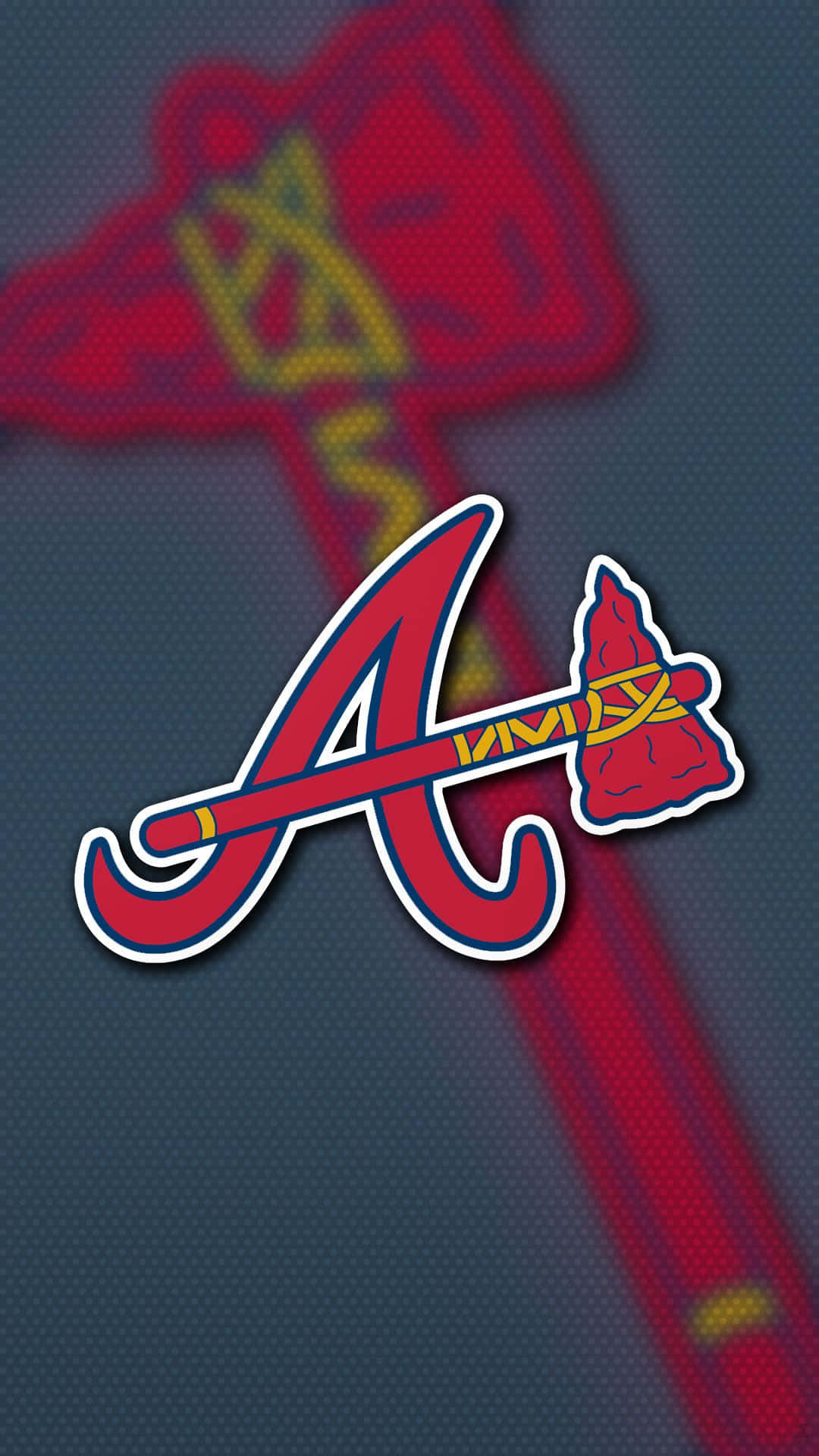 Atlanta Braves, tomahawk, red, Full HD Phone Wallpaper